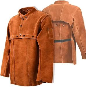 Veste de travail en cuir, protectrice et imperméable pour la conduite et le soudage - Product Image 1