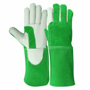 Gants de soudage TIG en cuir robuste certifiés CE, en cuir de chèvre et croûte de cuir de vache, résistants à la chaleur et aux étincelles, gants de sécurité polyvalents - Product Image 3