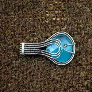 Aqua Chalcy 925 <b>Sterling</b> <b>Silver</b> <b>Wire</b> Wrapped Unique Design Neckalce Custom Design Fine Pendants Charms Wholesale Jewelry - Product Image 6