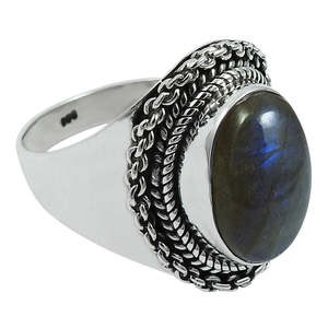 Best Design Solid 925 Sterling Silver Handmade <b>Ring</b> With Classic <b>Labradorite</b> Gemstone Perfect Wedding Jewelry In Bohemian Style - Product Image 1