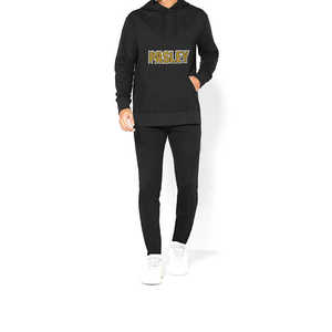 Ensemble de survêtement deux pièces pour homme, sweat-shirts et pantalons de survêtement épais personnalisés avec broderie chenille - Product Image 1