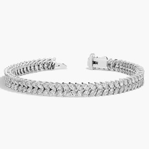 Pulsera de Cadena con Diamantes de Moissanita de Lujo, Plata de Ley 925, Joyería de Moda Hip Hop para Mujer - Product Image 4