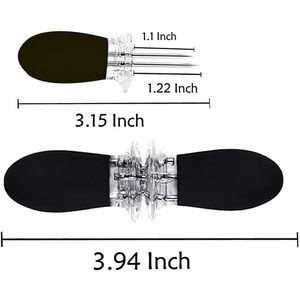 16Pcs Black Stainless Steel Corn Cob Holders Interlocking Design Skewers for Home Cooking & <b>BBQ</b> Parties 8 Pairs/Corn Holders - Product Image 3