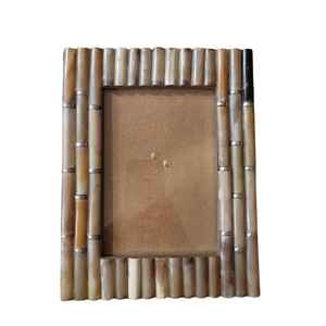 Cadre photo en bambou naturel écologique, artisanal, rustique, en bois, pour la décoration de la maison, à poser sur table ou bureau - Product Image 3