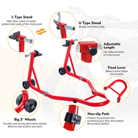 Support de stationnement universel pour moto, capacité 850 lb, cric de réparation, support de levage, support de roue avant et arrière pour moto