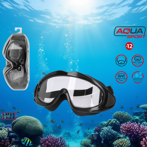 Maschera Subacquea Aqua Sport per Adulti +12 Lenti Doppie Antiappannamento Protezione UV Occhialini da Nuoto - Product Image 3
