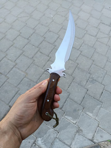 Couteau utilitaire multifonctionnel de style persan fait main, à lame fixe en acier Damas, pour la chasse, le camping en plein air, avec manche en bois - Product Image 5