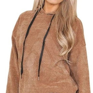 Ensemble de survêtement 2 pièces pour femme, hiver 2026, couleur unie, délavé à l'acide, respirant, 100% coton, style streetwear, respectueux de l'environnement - Product Image 3