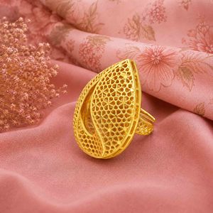 แหวนทองชุบไมครอน 14K18K24K แบบขายส่ง สไตล์ดูไบ แหวนแต่งงาน แหวนแบบดั้งเดิม แหวนแฟชั่น โอโร จอยเอเรีย - Product Image 2