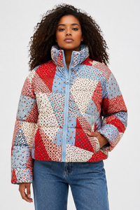 Custom Logo Winter New Textured Warm Long <b>Line</b> Puffer Quilted Latest Jacket Women Hooded <b>Coat</b> Waterproof Windproof Outerwear - Product Image 3