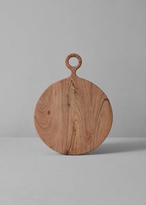 Juego de tablas de cortar Oak Aura, bloques de madera para picar, forma rectangular con asa en forma de corazón, tabla de cortar de madera natural para cocina. - Product Image 4