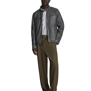 Custom <b>Men</b> <b>Leather</b> Bomber <b>Jacket</b> Detachable Hood Full Zip Soft Lining Streetwear OEM Private Label Manufacturer - Product Image 5