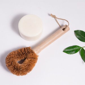 Home cleaning wash tool coconut fiber scrubber cheap cost eco friendly coco coir <b>scrubbing</b> <b>brush</b> - Product Image 3