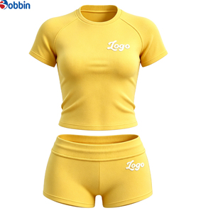 Conjuntos de Verano para Mujer, Camiseta de Algodón, Conjuntos Sexys con Logotipo Personalizado, Conjunto de Shorts, Ropa de Verano para Mujer, Conjuntos de Manga Corta - Product Image 5