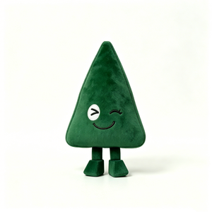 Peluche de árbol de pino de dibujos animados personalizado, muñeco de peluche de árbol de hoja perenne, peluche de árbol de Navidad minimalista, peluche de árbol triangular kawaii - Product Image 3