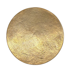 <b>Gold</b> Painted Metal Coffee <b>Table</b> <b>Round</b> Side <b>Table</b> Sculptural Metalaccent <b>Table</b> for Living Room Villa Decor - Product Image 5