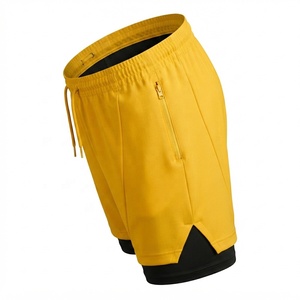 Pantalones Cortos Deportivos para Hombre con Bolsillo con Cremallera, Cierre con Cordón, Secado Rápido, Tejido de Poliéster, Diseño de Cintura Media - Product Image 1