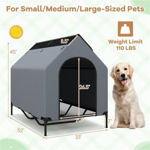 33 \ "X 52 \" casa di animali di lusso con finestre mobili Premium per animali domestici - Product Image 3