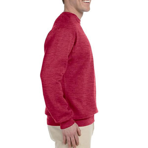 High Quality 100% Cotton Men's Custom Fleece Sweatshirt <b>Red</b> Heavy and Winter Season Appropriate with Custom Logo - Product Image 1