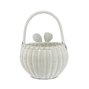Rattan <b>Easter</b> <b>Basket</b>, Bunny <b>Gift</b> <b>Basket</b> with Ears from Natural Rattan for Egg Hunt, Party Favors & Kids Room Decor - Product Image 2