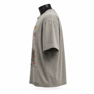 Camiseta de Jersey Lisa de Corte Regular con Lavado Vintage Personalizado para Hombre, 100% Algodón, 280 Gramos, Fabricante de Camisetas Streetwear - Product Image 4