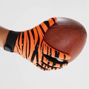 Guantes de Fútbol Americano Personalizados al por Mayor, Nuevos, con Agarre Antideslizante, Dedos Completos, Correa de Muñeca Ajustable - Product Image 4