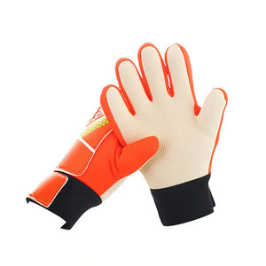 Guantes de Portero de Fútbol Personalizados, Dedos Completos, Blancos con Estampado Negro, Cierre de Velcro, Unisex, Transpirables, Antideslizantes - Product Image 1
