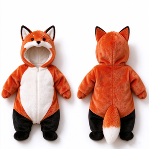 Mono de peluche único con diseño de tigre para bebé, disfraz de animal, conjunto de peluche para bebé, mono con capucha de tigre, disfraz de animal para recién nacido - Product Image 2