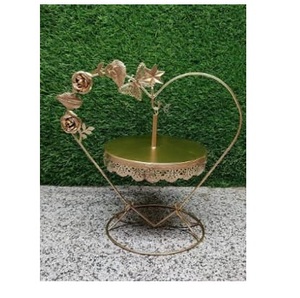 Gold Plated Designer Luxury Cake Stand Hot Selling Decorative New Metal Cake Server Chocolate Stand Supplier By India - Product Image 3