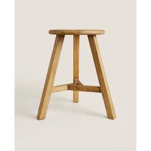 Tabouret rustique artisanal en bois d'orme |   Finition Naturelle en Gros |   Moradabad Inde - Product Image 3