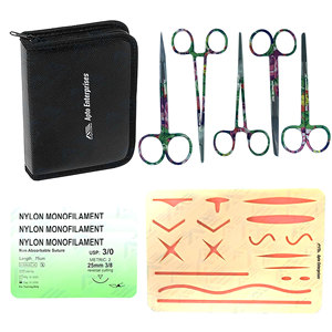 Kit de Suture pour Étudiants en Médecine, Instruments Médicaux, Kit Complet de Pratique Chirurgicale avec Outils et Coussin de Suture - Product Image 1