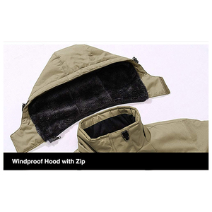 Chaqueta Softshell Personalizada con Logotipo para Hombre, Chaqueta Cortavientos Azul Marino, Impermeable, para Montañismo, con Capucha - Product Image 2