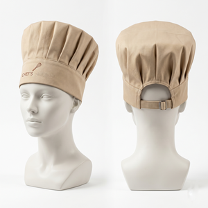 Women Chef Cap 200 GSM Premium Poly Cotton Aqua Blue Adjustable Elastic Back Culinary Hat Custom Embroidery Print Logo - Product Image 6