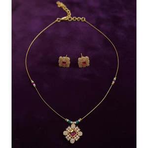 Designer Austrian Stone Fashion Necklace <b>Set</b>-Long Style - Product Image 1