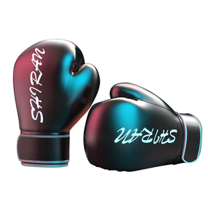 Guantes de Boxeo de Cuero con Cordones y Logotipo Personalizado para Hombre y Mujer, Ligeros, Transpirables, para Entrenamiento y Kick Boxing, con Vendas para las Manos Gratis - Product Image 1