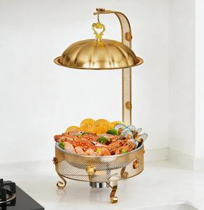 Plat chauffant rond en acier inoxydable de 7 litres de qualité supérieure pour buffet, au meilleur prix - Product Image 5