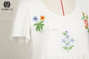 Vestido Midi de Algodón Orgánico 100% para Mujer, Modelo MD555, Cintura Natural, Estilo Casual de Verano, Elegante y Dulce, Alta Calidad - Product Image 3