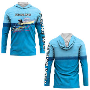 Sudadera con Capucha de Pesca de Atún de Alta Calidad con Logotipo Personalizado, Impresión Digital, Poliéster de Secado Rápido, Anti-UV, Camisa de Pesca con Máscara, Sudadera Refrigerante - Product Image 3