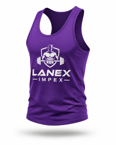 Débardeur de sport violet personnalisé pour homme – Gilet de fitness sans manches, maillot de musculation, entraînement, séchage rapide, vêtement de sport athlétique - Product Image 1