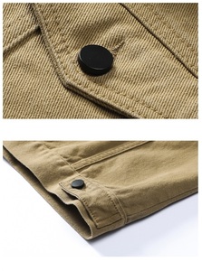 Chaquetas para Hombre, Marca de Moda, Estilo Denim, Corte Holgado, Versión Casual para Deportes, Chaqueta de Motero, Abrigos para Hombre - Product Image 2