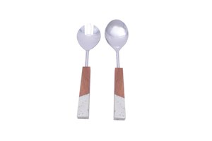 Trending Style <b>Salad</b> Servers Set With Wooden Handles And Blue Dipped Ends Stainless Steel <b>Salad</b> <b>Tools</b> For Serving <b>Tools</b> - Product Image 6
