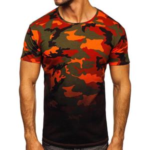 เสื้อยืดผ้าคอตตอนพิมพ์ลายพรางของผู้ชาย2024เสื้อยืดผ้าถักแบบสั้นสำหรับเด็กผู้ชายแห้งเร็วดีไซน์ขนาดใหญ่ออกแบบได้ตามต้องการสำหรับฤดูร้อน - Product Image 1