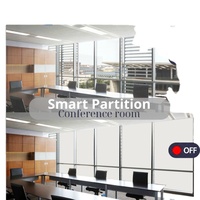 Style de conception moderne Portes en verre PDLC multifonctionnelles intelligentes pour bureaux maisons Acier ouverture manuelle Filet en fibre de verre