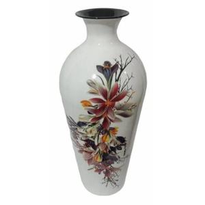 <b>Hand</b> <b>Paint</b> White Flower Vase Floor Mount Living Room Bedroom Modern Home Decoration Metal Vases For Artificial Plants Flowers - Product Image 1
