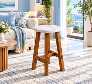 Modern Solid <b>Wood</b> Outdoor Commercial Bar <b>Stool</b> for Cafe Coffee Shop & Restaurant Use - Product Image 2