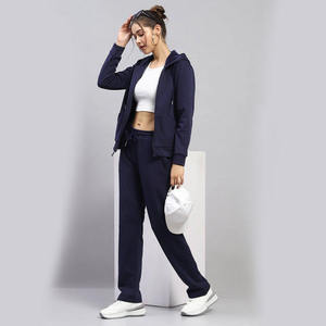 Conjunto Deportivo de 2 Piezas para Mujer, Talla Grande, con Cierre y Logotipo Personalizado, Transpirable, 100% Algodón Felpa - Product Image 5