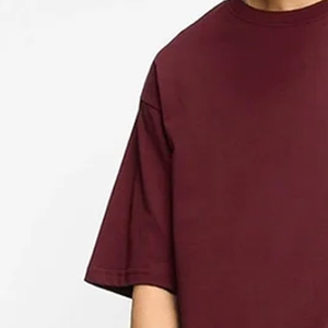 เสื้อยืดคัมเบอร์ สปอร์ตส์ สีแดงเลือดหมู สำหรับผู้ชาย ผ้าฝ้าย 100% คอกลม แขนสั้น ทรงโอเวอร์ไซส์ เสื้อยืดฤดูร้อน ระบายอากาศได้ดี - Product Image 5