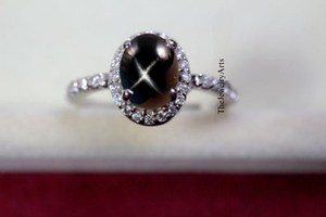 <b>Black</b> Lindy Star Elegant <b>Ring</b> 925 Sterling Silver, <b>Black</b> Star Sapphire <b>Ring</b>, Lindy Star <b>Ring</b>, <b>Black</b> Star Sapphire <b>Ring</b> For Women - Product Image 5