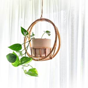 Rattan <b>Hanging</b> <b>Basket</b> Natural <b>Hanging</b> Flower Planter <b>Baskets</b> - Product Image 2