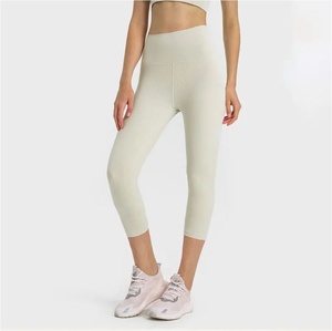 High Quality Custom Logo Capri Leggings <b>Sexy</b> Nylon <b>Yoga</b> <b>Pants</b> with Unique Design Exercise-Friendly and Hot-Selling for Women - Product Image 1